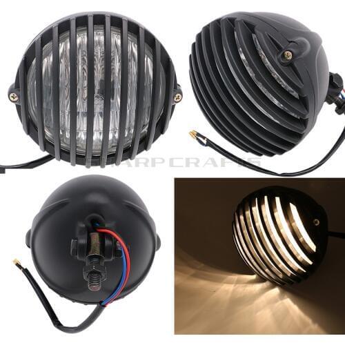 Motorcycle Vintage Grill Headlight Assembly For YAMAHA Dragstar V-star XVS400 XVS650 XVS1100 DS400 DS650 DS1100 Bobber Chopper