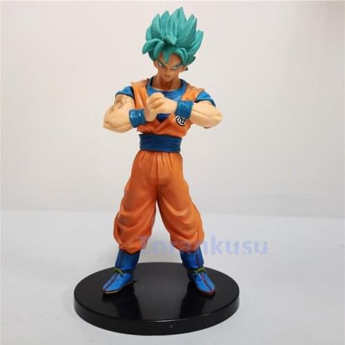 Dragon Ball Z Anime Figure Son Goku PVC Figurine Green Hair 210mm DXF Goku Figma Juguetes Collection Dragon Ball Super Toys Doll