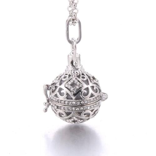 Crystal Lava Diffuser Necklace For Women Pregnancy Balls Lockets Aromatherapy Essential Oil Diffuser Necklace Mexico Ball