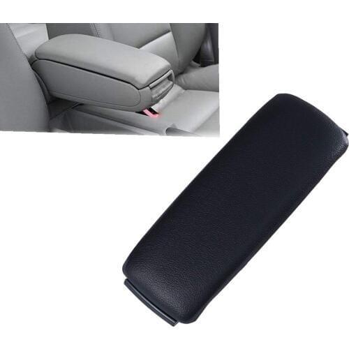 Black Leather Armrest Center Console Lid Cover For Audi A6 C5 01-06 A4 S4 (1pcs)