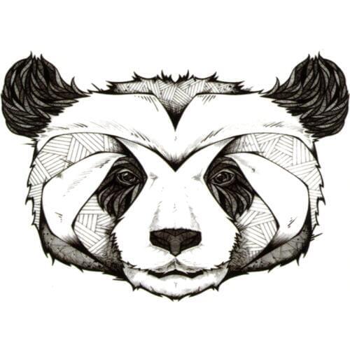 Cute Panda Waterproof Temporary Tattoos Men henna tattoo Beauty Bear Sleeve Tatoo sticker pokemon tatuagem car styling tatuajes