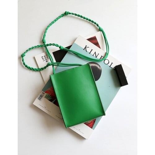 OUSSON 2021 New Design Mini Small Square Leather Crossbody Bag Exquisite Female Phone Bag