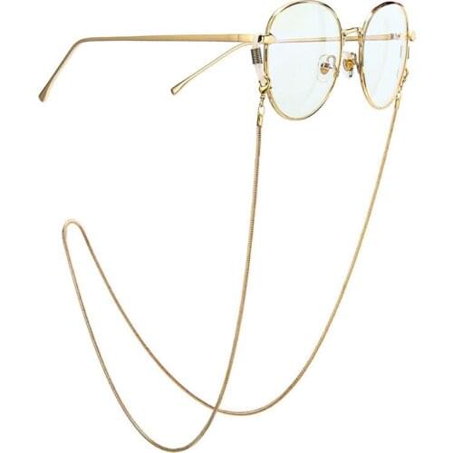 Fashion Women Reading Glasses Chain Metal Alloy Cords Holder Neck Strap Anti-Slip Eyeglasses Chain Pearl Rope Eyewear Stars Reta