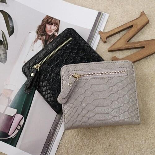 Fashion Women Short Wallet Mini Simple Buckle Wallet Purse Korean Style Card Holder Handbags