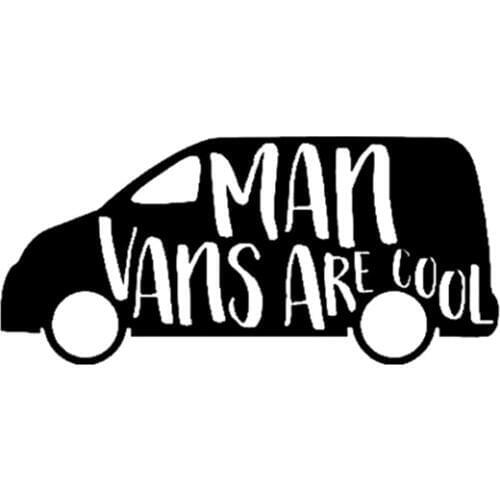Man Vans Are Cool Car Decals Text Car Bumper Sticker Vinyl Car Stickers Car Window Decor Rear windshield Decoration L431