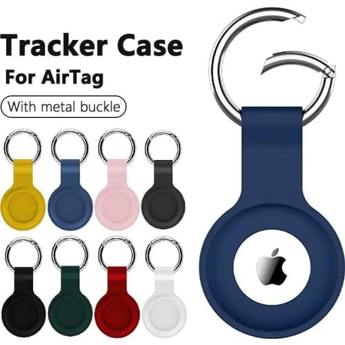 Soft Liquid Silicone Protective Case For Apple 2021 New AirTag Tracker Hangable Keychain Locator Tracker Anti-Scratch Case Cover
