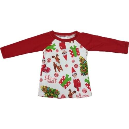 New Toddler Boys and Girls Clothing Long Sleeve Casual Tops Christmas Day Cartoon Boutique Kids Outfits