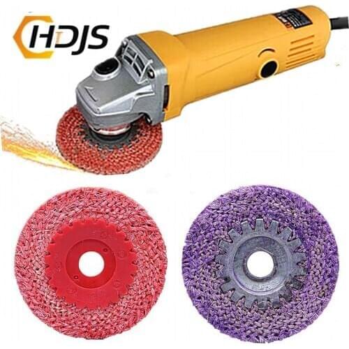 Polishing tool 100MMX16MM red hemp rope polishing wheel, purple hemp wheel for stainless steel metal rough Angle grinding