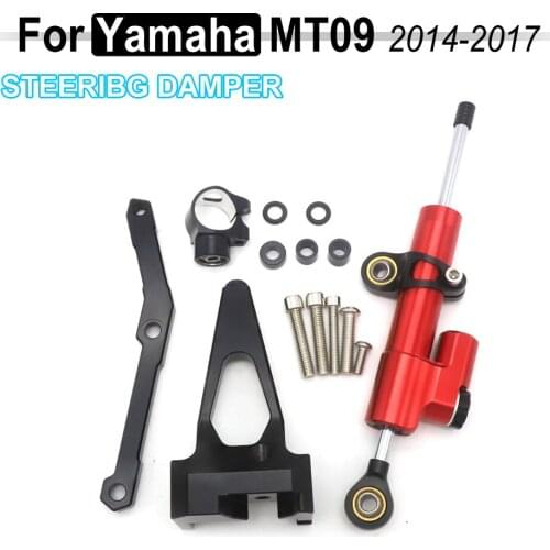 MT09 MT-09 Full Set of Steering Damper Mounting Bracket Kit for YAMAHA MT-09 MT 09 2014 2015 2016 2017
