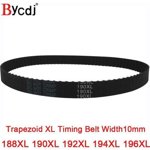 XL Timing Belt 188XL/190XL/192XL/194XL/196XL Rubber Timing Pulley Belt 10mmWidth Closed LoopToothed Transmisson Belt pitch5.08mm