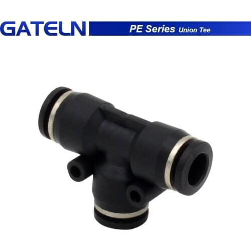 PE Series one touch pneumatic tee connector air hose coupling union t pipe pe fitting PE4 PE6 PE8 PE10 PE12 PE14 PE16