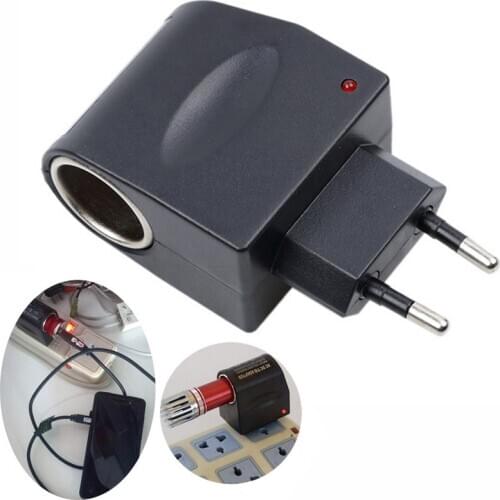 Stylish Super Quality Power Socket Plug Lighter Wall Converter EU 12V Parts Lig Replacement 220V Adapter AC Auto To DC Ciga S1B9