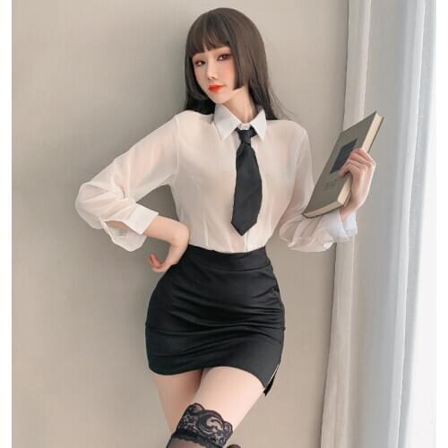 Teacher Roleplay Kawaii Porno Cosplay Secretary Costume Sexual Uniform Sexy Costumes for Women Adult Maid See through Outfit