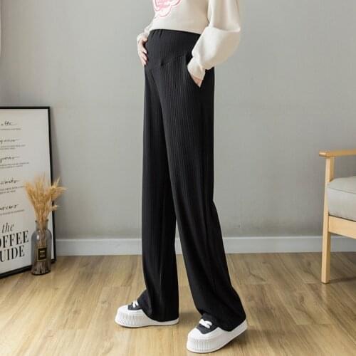 Spring and autumn pregnant women Chenille corduroy wide-leg pants sweatpants new slimming harem pants leggings