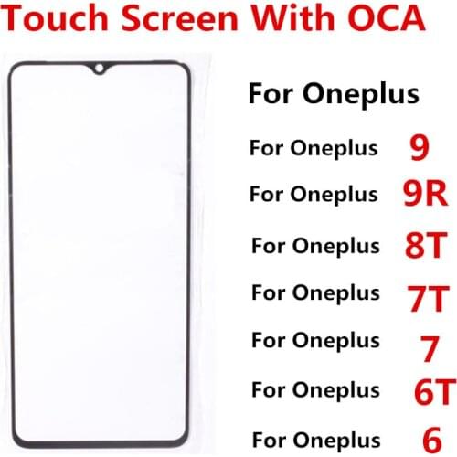 Oneplus8T Outer Screen For Oneplus 8T One Plus Front Touch Panel LCD Display Phone Out Glass Cover Lens Repair Replace Parts