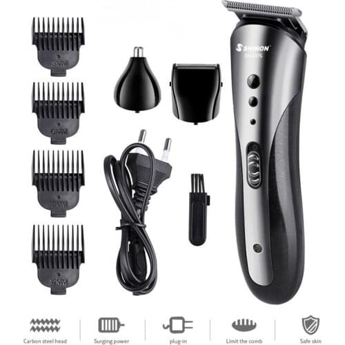 All 3 in1 Rechargeable Hair Clipper for Men Waterproof Wireless Shaver Beard Nose Ear Shaver Hair Trimme