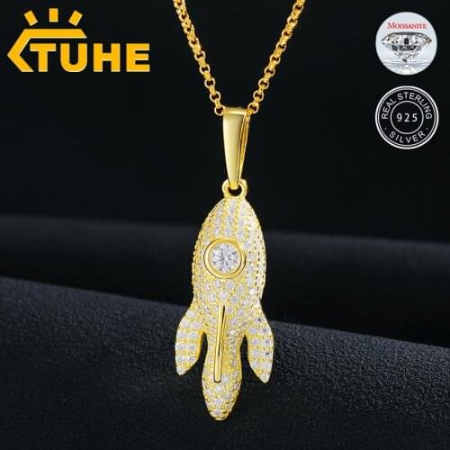 Fashion Top Quality 100% 925 Sterling Silver Whale Moissanite Pendant Necklace For Women Hip Hop Jewelry Fine Drop Shipping