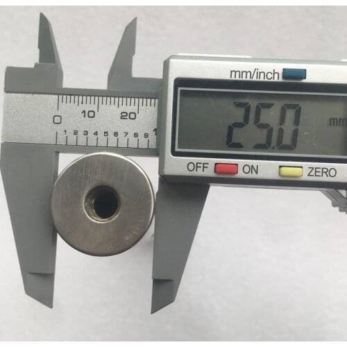 1PCS 12000Gauss D25*150mm strong powerful ndfeb neodymium magnet bar iron material removal with two inner screw hole