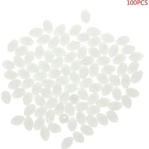 100Pcs Oval Luminous Fishing Lures Fishing Beads Sea Hard Floating Float Tackles