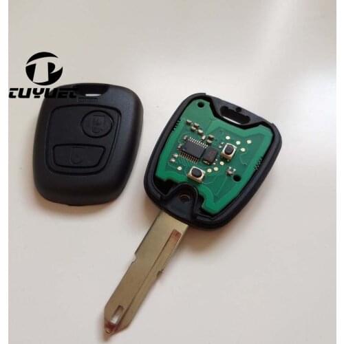 2 Buttons Remote Key Fob Controller For PEUGEOT 206 433MHZ ID46 NE73 Blade
