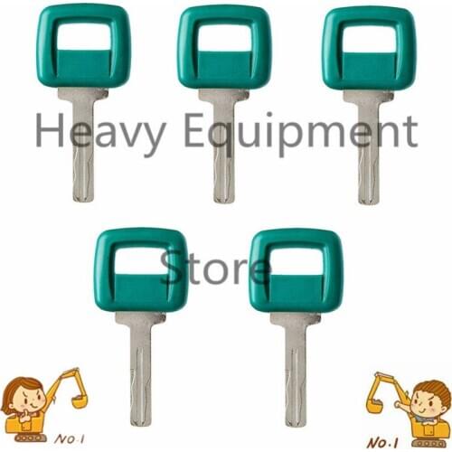 Lot Of 5 Aftermarket Laser Cut Ignition keys Fit For Volvo Loaders 11039228