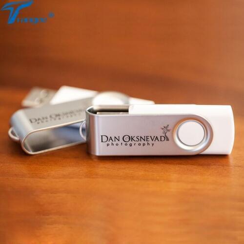 50PCS/Lot Swivel Pen Drive 2GB 4GB 8GB USB Flash Drive Promotional Customized Logo Printing for Company Gifts