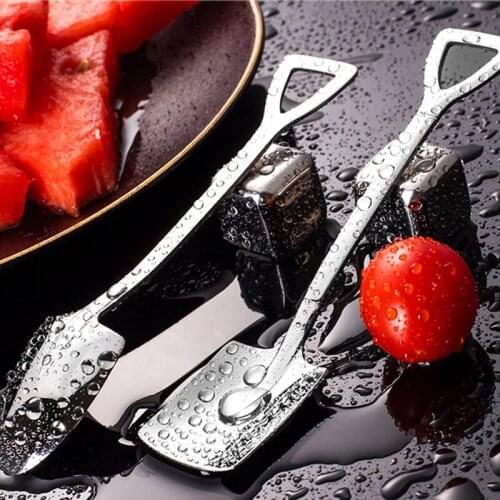 8PCS Stainless Steel Coffee Spoon Retro Shovel Ice Cream Spoon Creative Tea-Spoon Fashion Tableware