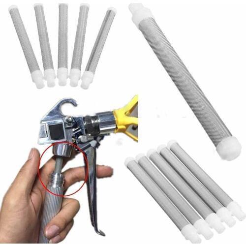 5Pcs Airless Spray 60 Mesh Airless Gun Filter Elements Accesories For Wagner Stainless Stee Paint Sprayers Guns Filters creens