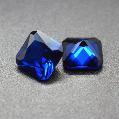 Brilliant Blue Spinel Square Faceted Gemstone Radiant Cut Blue Spinel Gem Multiple Sizes to Choose C23L