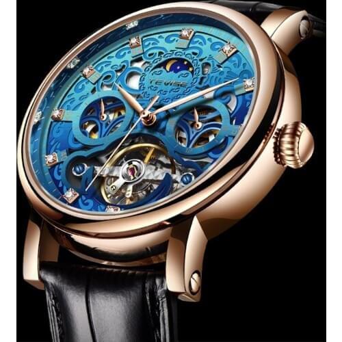 TEVISE Men Watch Top Brand Mens Mechanical Watches Automatic Tourbillon Skeleton Watch Men Calendar Relogio Masculino dropship