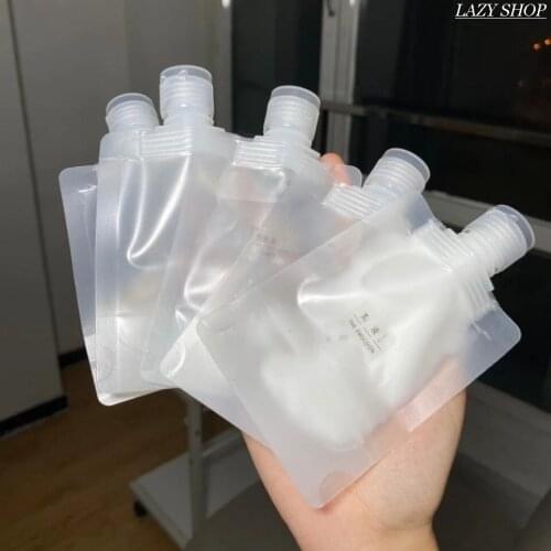 Travel Emulsion Packaging Bag Portable Shower Gel Shampoo Bottle Facial Cleanser Liquid Storage Bag 3 Pack Reusable