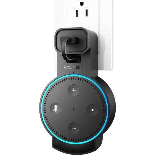 GGMM Outlet Wall Mount Hanger Stand Holder For Amazon Echo Dot 2nd Generation Plug in Kitchens Bathroom & Bedroom Anti Dropping