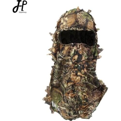 3D Maple Leaf Camouflage Headgear Full Face Mask Hunting Hood Cap Cycling Bike Scarf Military Helmet Liner Tactical Airsoft Cap