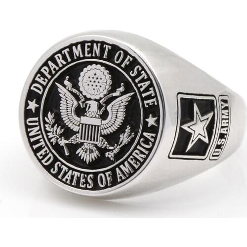 United States US Army Military veterans Sterling Real 925 Sterling Silver Ring
