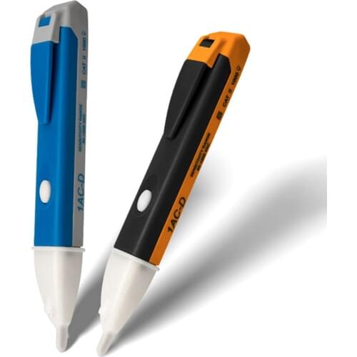 2pc 1AC-D Test Pencil Non-Contact Type Household Safety Induction Electroscope With LED Light Buzzer Alarm 90-1000V AC