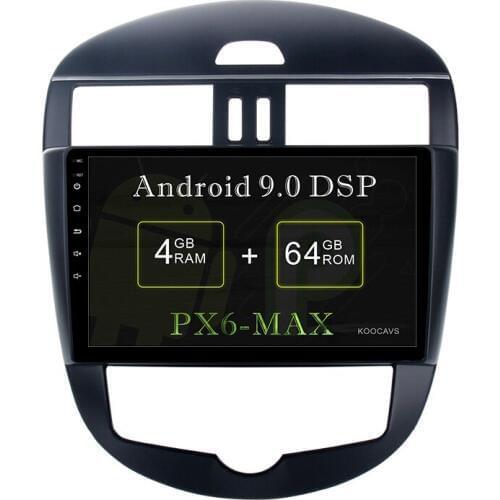 KOOCAVS 9" IPS Android 9.0 Car GPS Radio Player for Nissan Tiida Radio 2011 2012 2013 2014 with 4GB+64G Multimedia