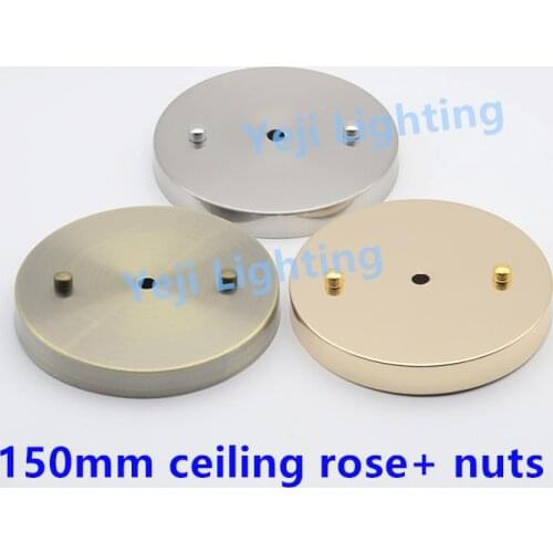 150mm Round plate ceiling rose ceiling canopy for led chandelier pendant light wall lamp lamp base retro iron hardware fittings
