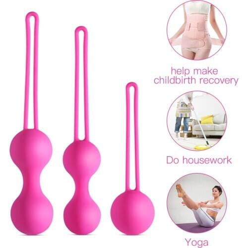 Medical silicone Kegel vaginal ball vibrator female safety vagina massage ball vagina massager adult toy