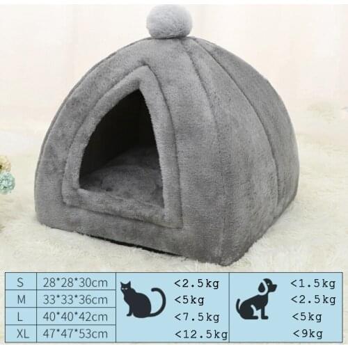 Pet Cat Litter Four Seasons General-Purpose House Small Kennel Semi-Closed Warm Mat Comfortable PP Cotton Pet Supplies