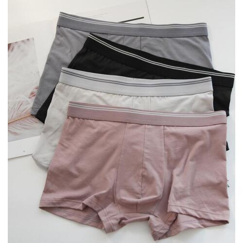 2020 new arrived young boy Teenagers students boxer panteis solid underwear high quality modal cotton L-3XL 2pc/lot