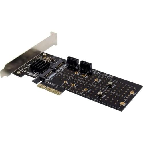 PCI-E to SATA Expansion Card PCI-E X4 9230 SATA 3.0 RAID Array Expansion Card SATA 6G NGFF Conversion Card