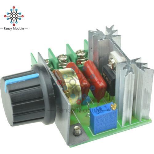AC 2000W 220V SCR Voltage Regulator Dimming Dimmers Speed Controller Thermostat Electronic Voltage Regulator Module In stock