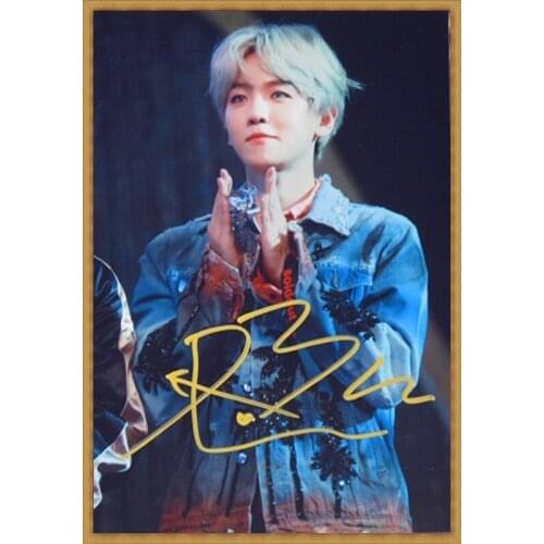 Hand signed EXO BaekHyun Baek Hyun autographed photo 6 inches free shipping K-POP 022018E