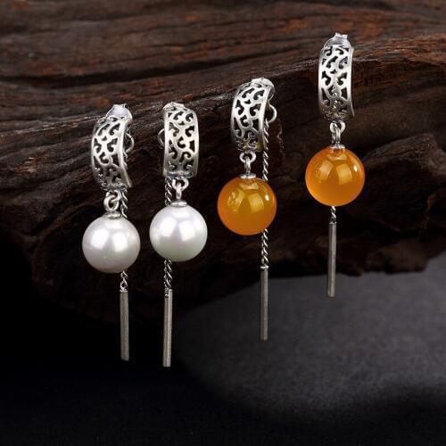 Earings Fashion Jewelry Restoring Ancient Ways Is The Pattern With Pearls Pulp Tassel Ms Line Wholesale High-grade Eardrop Ears