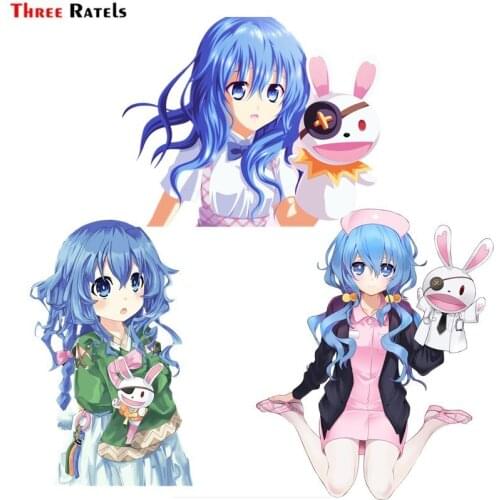 Three Ratels FC803 Yoshino Date A Live Blue Haired Anime Loli Girl Car Body Sticker Road Bike Decal