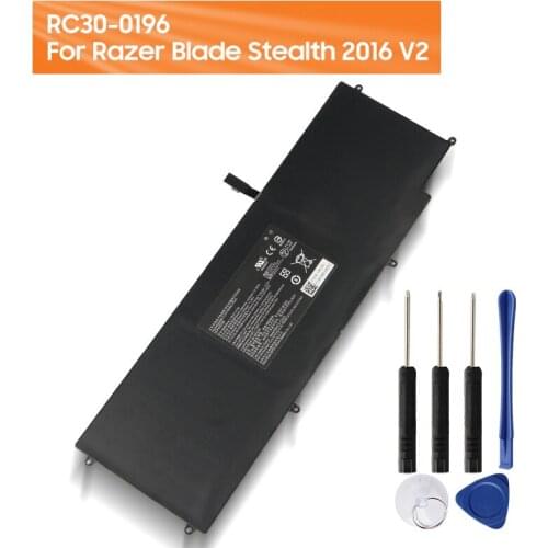Replacement Laptop Battery RC30-0196 For Razer Blade Stealth 2016 V2 i7-7500U 3ICP4/92/80 Genuine Rechargeable Battery 4640mAh