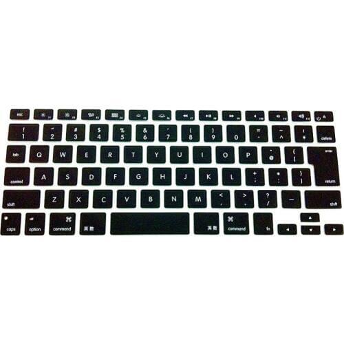 Japanese JP keyboard Color English Letter Keyboard Cover Skin Protector For Apple MacBook Air Pro Retina 13 15 17 F Mac Air