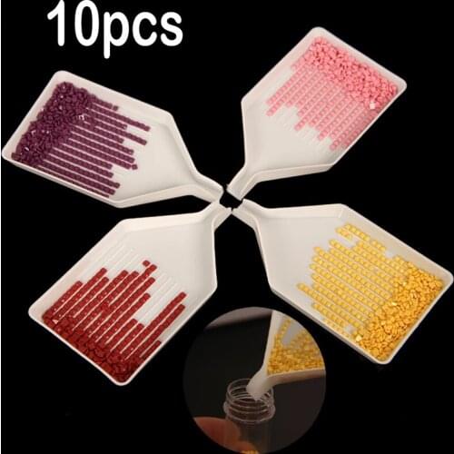 10/20/30pcs Diamond Painting Tool Diamond Embroidery Accessories Large Capacity Drill Plate Plastic Tray Kits Point Drill Tray
