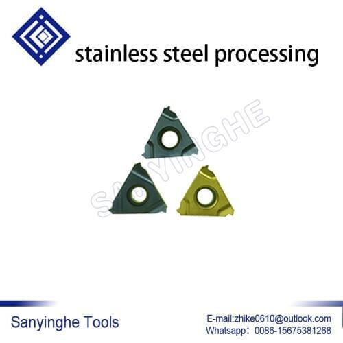 Free shipping high quality 10pcs/lots 10UN 16NR / 10UN 16ER cnc carbide turning inserts threading inserts for stainless steel