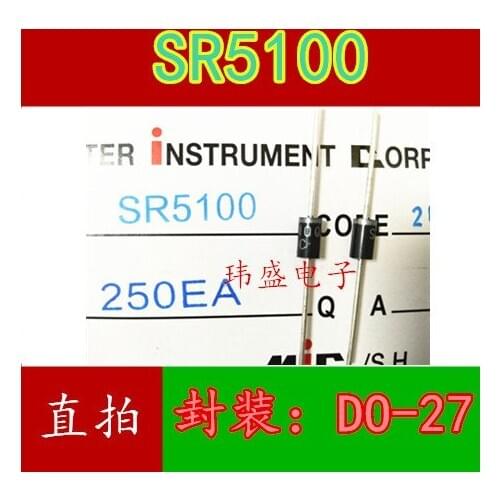 10pcs SR5100 SB5100 5A/100V DO-27